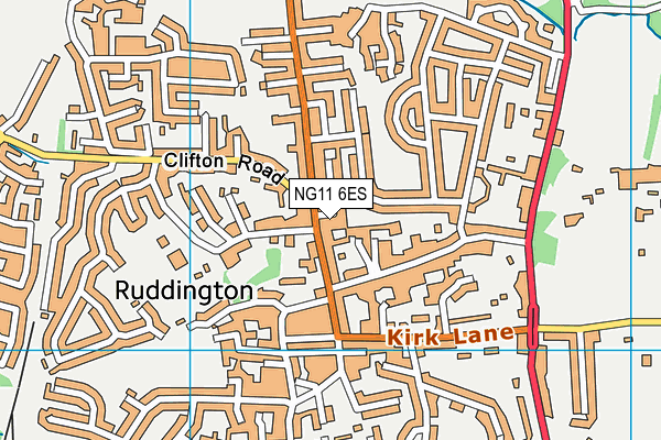 NG11 6ES map - OS VectorMap District (Ordnance Survey)