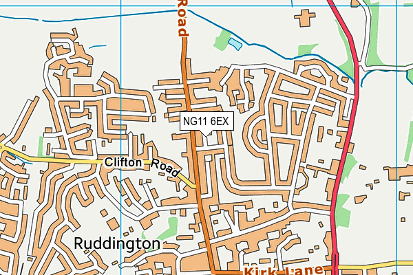 NG11 6EX map - OS VectorMap District (Ordnance Survey)