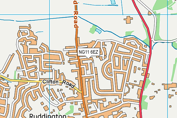 NG11 6EZ map - OS VectorMap District (Ordnance Survey)