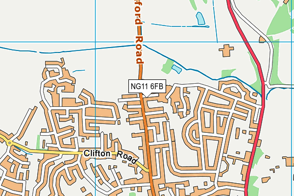 Sellors Playing Field map (NG11 6FB) - OS VectorMap District (Ordnance Survey)