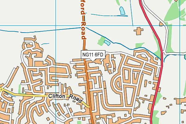 NG11 6FD map - OS VectorMap District (Ordnance Survey)
