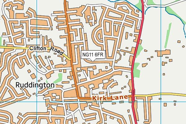 NG11 6FR map - OS VectorMap District (Ordnance Survey)