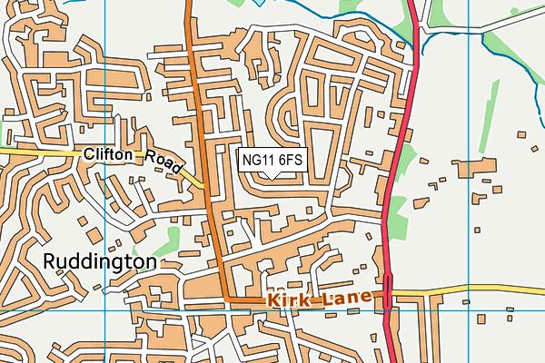 NG11 6FS map - OS VectorMap District (Ordnance Survey)