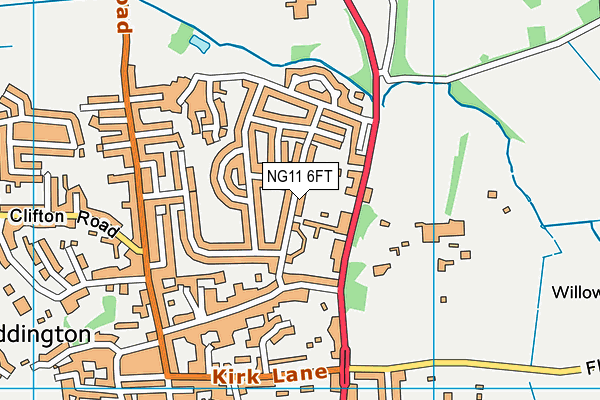 NG11 6FT map - OS VectorMap District (Ordnance Survey)