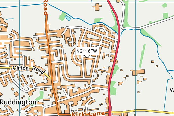 NG11 6FW map - OS VectorMap District (Ordnance Survey)