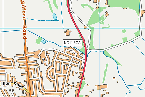NG11 6GA map - OS VectorMap District (Ordnance Survey)