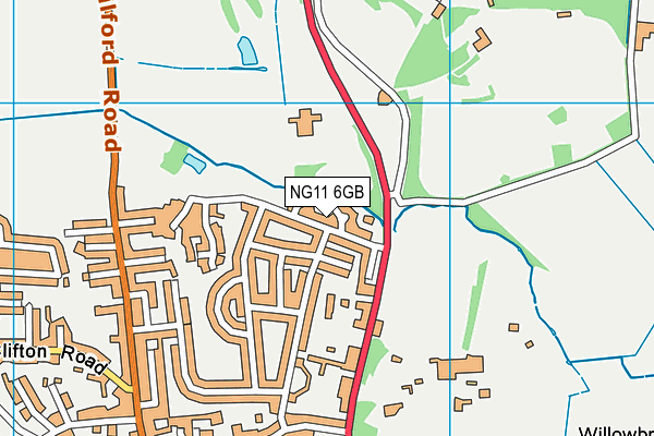 St Peter's Cofe Junior School map (NG11 6GB) - OS VectorMap District (Ordnance Survey)