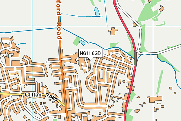 NG11 6GD map - OS VectorMap District (Ordnance Survey)