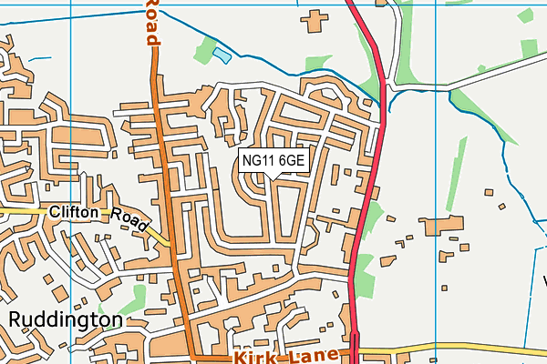 NG11 6GE map - OS VectorMap District (Ordnance Survey)