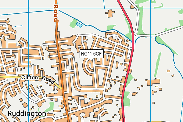 NG11 6GF map - OS VectorMap District (Ordnance Survey)