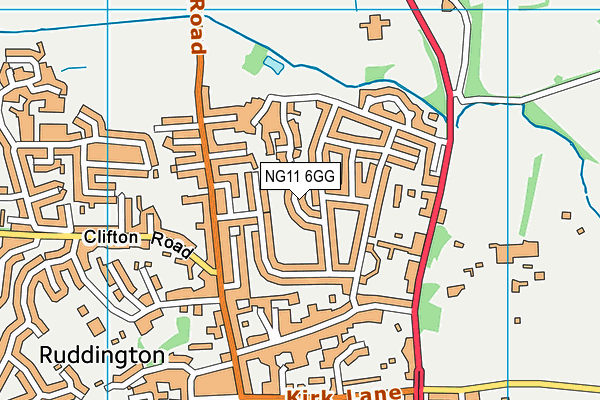 NG11 6GG map - OS VectorMap District (Ordnance Survey)