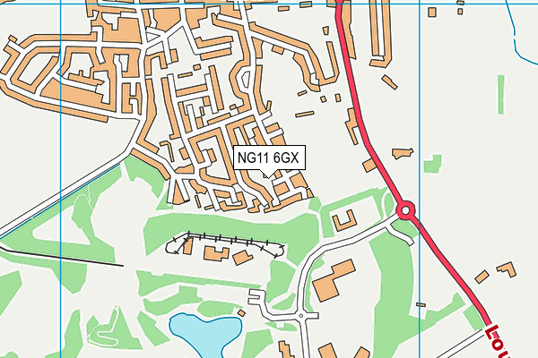 NG11 6GX map - OS VectorMap District (Ordnance Survey)