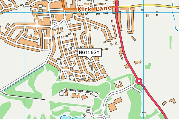 NG11 6GY map - OS VectorMap District (Ordnance Survey)