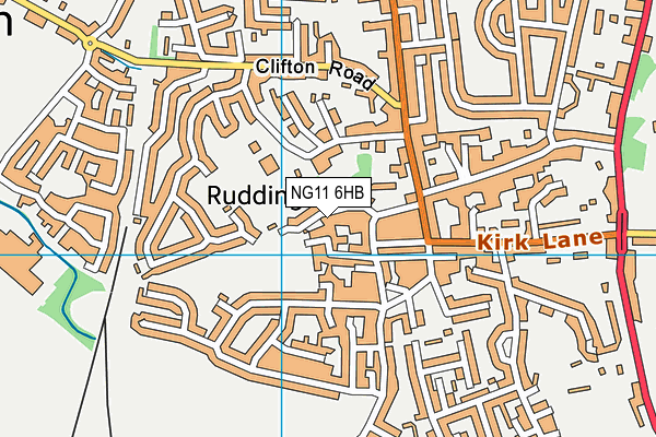 NG11 6HB map - OS VectorMap District (Ordnance Survey)