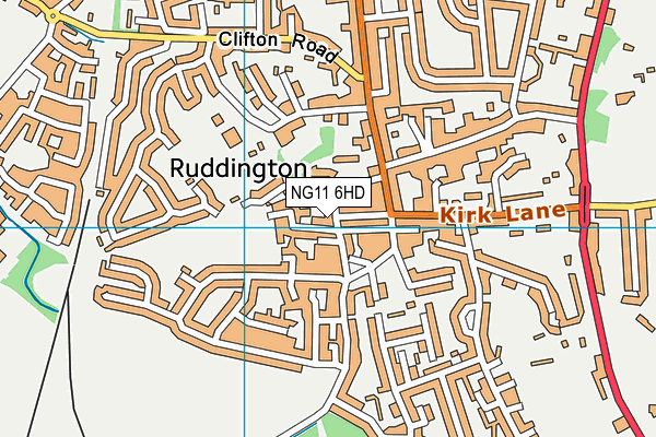 NG11 6HD map - OS VectorMap District (Ordnance Survey)