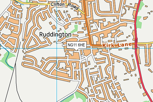 NG11 6HE map - OS VectorMap District (Ordnance Survey)