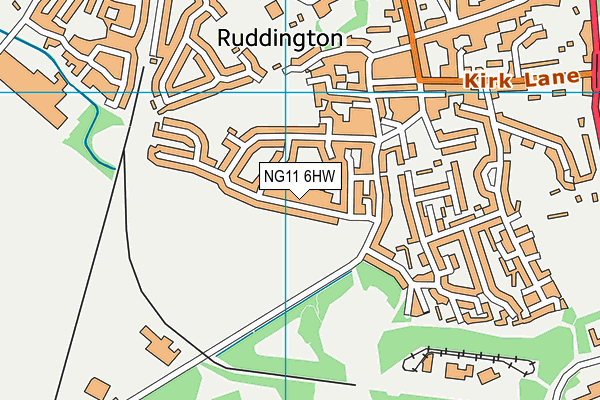 NG11 6HW map - OS VectorMap District (Ordnance Survey)