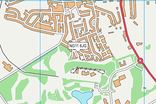 NG11 6JG map - OS VectorMap District (Ordnance Survey)