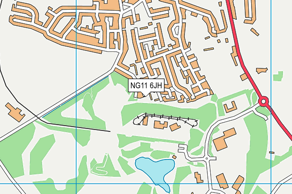 NG11 6JH map - OS VectorMap District (Ordnance Survey)