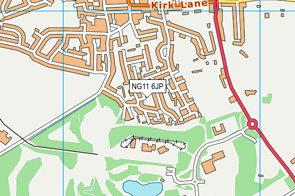 NG11 6JP map - OS VectorMap District (Ordnance Survey)