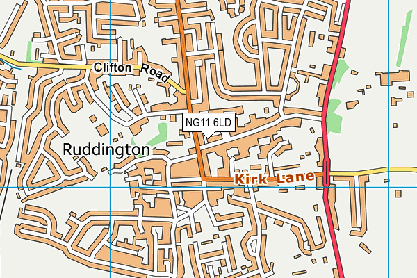 NG11 6LD map - OS VectorMap District (Ordnance Survey)