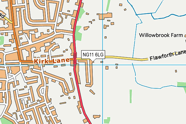 NG11 6LG map - OS VectorMap District (Ordnance Survey)