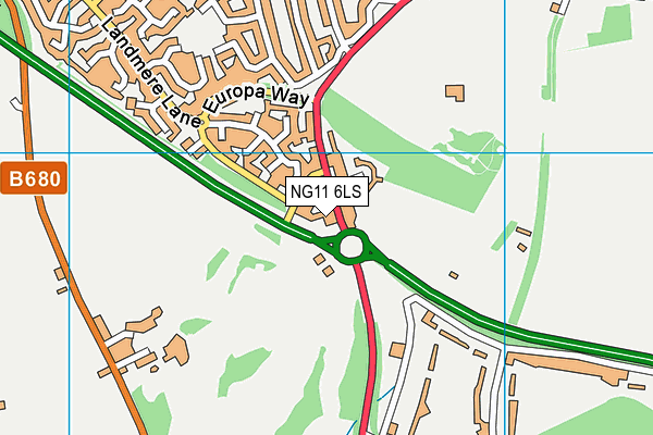 NG11 6LS map - OS VectorMap District (Ordnance Survey)