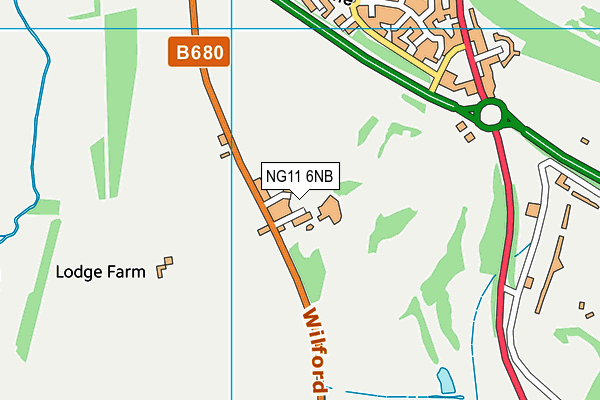 NG11 6NB map - OS VectorMap District (Ordnance Survey)