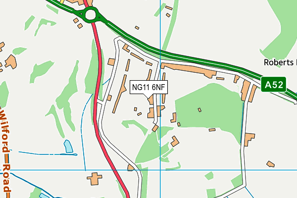 NG11 6NF map - OS VectorMap District (Ordnance Survey)