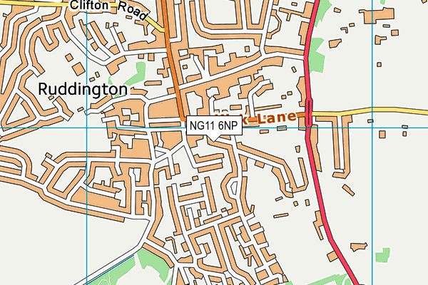 NG11 6NP map - OS VectorMap District (Ordnance Survey)