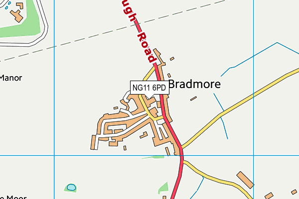 NG11 6PD map - OS VectorMap District (Ordnance Survey)