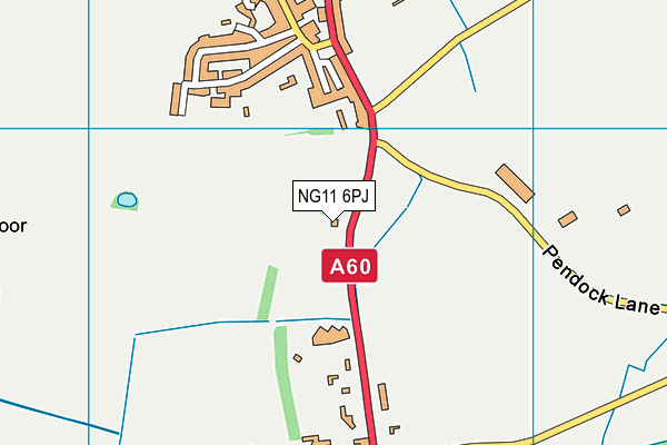 NG11 6PJ map - OS VectorMap District (Ordnance Survey)