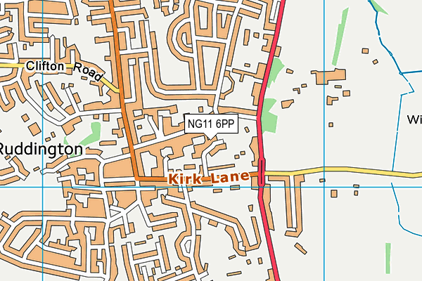 NG11 6PP map - OS VectorMap District (Ordnance Survey)