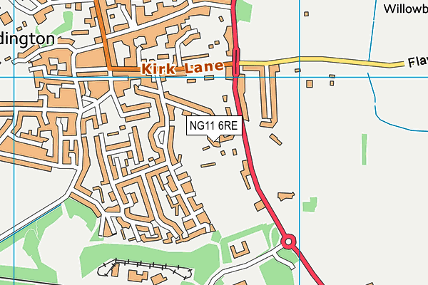 NG11 6RE map - OS VectorMap District (Ordnance Survey)