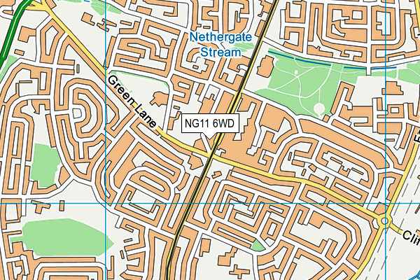 NG11 6WD map - OS VectorMap District (Ordnance Survey)