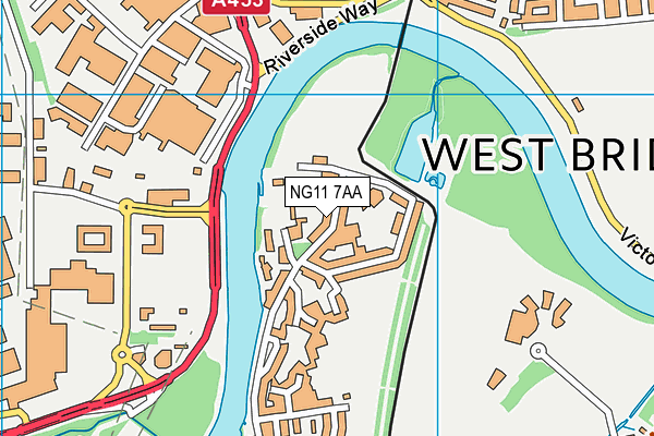 NG11 7AA map - OS VectorMap District (Ordnance Survey)