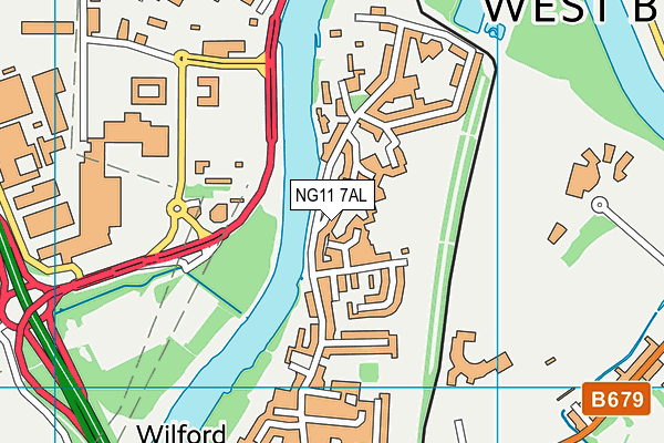 South Wilford Endowed CofE Primary School map (NG11 7AL) - OS VectorMap District (Ordnance Survey)