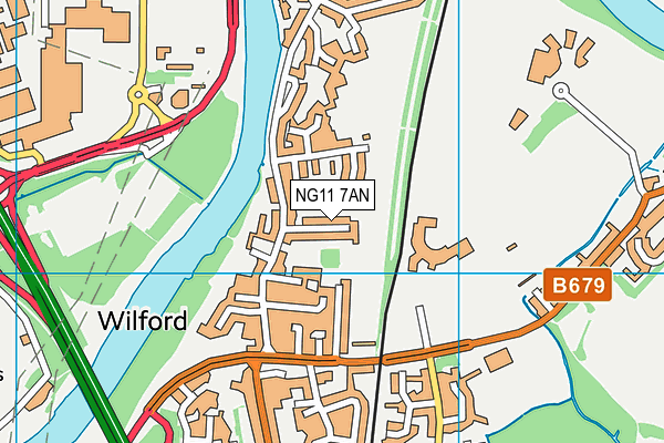 NG11 7AN map - OS VectorMap District (Ordnance Survey)