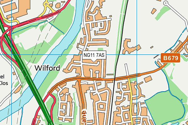 NG11 7AS map - OS VectorMap District (Ordnance Survey)