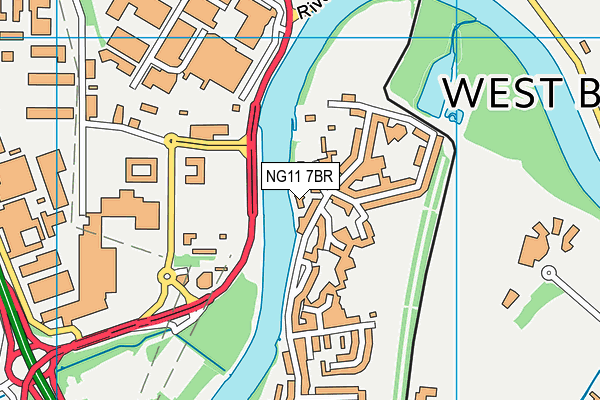 NG11 7BR map - OS VectorMap District (Ordnance Survey)