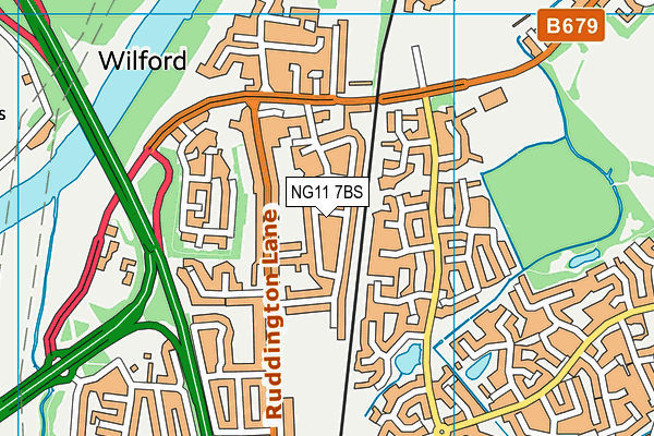 NG11 7BS map - OS VectorMap District (Ordnance Survey)