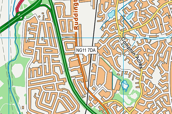 NG11 7DA map - OS VectorMap District (Ordnance Survey)