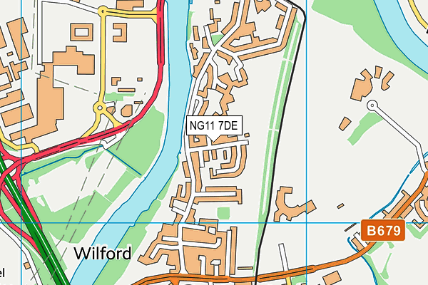 NG11 7DE map - OS VectorMap District (Ordnance Survey)