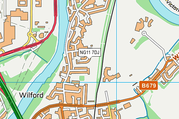 NG11 7DJ map - OS VectorMap District (Ordnance Survey)
