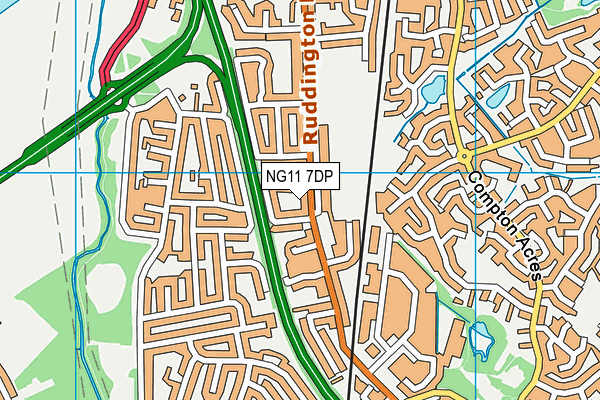 NG11 7DP map - OS VectorMap District (Ordnance Survey)