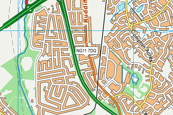 NG11 7DQ map - OS VectorMap District (Ordnance Survey)