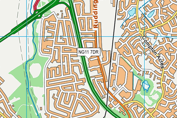 NG11 7DR map - OS VectorMap District (Ordnance Survey)