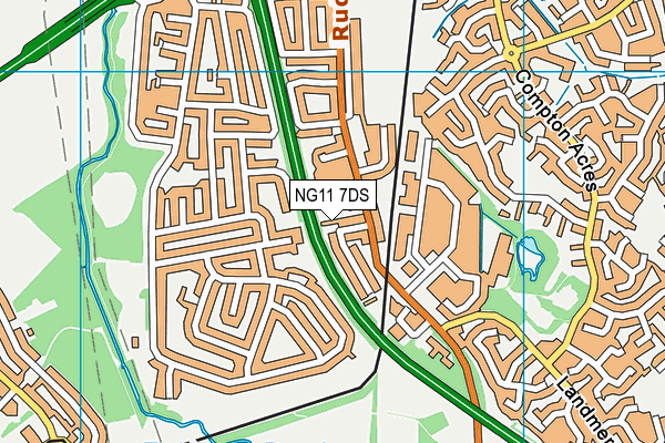 NG11 7DS map - OS VectorMap District (Ordnance Survey)