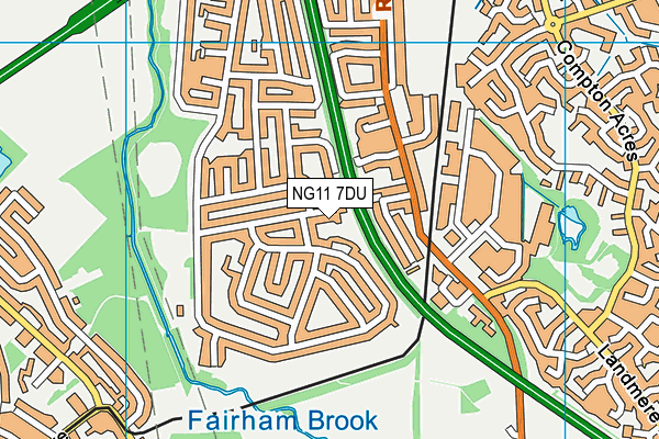 NG11 7DU map - OS VectorMap District (Ordnance Survey)