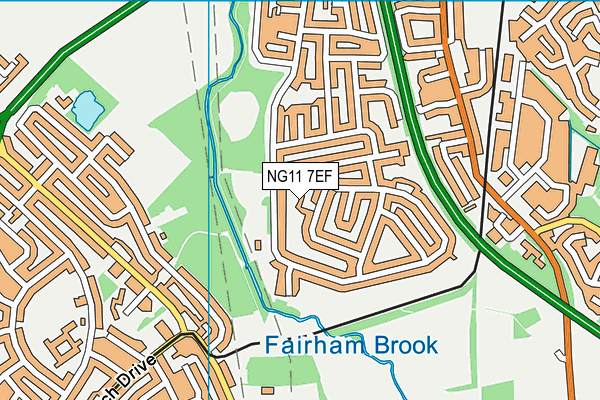 NG11 7EF map - OS VectorMap District (Ordnance Survey)